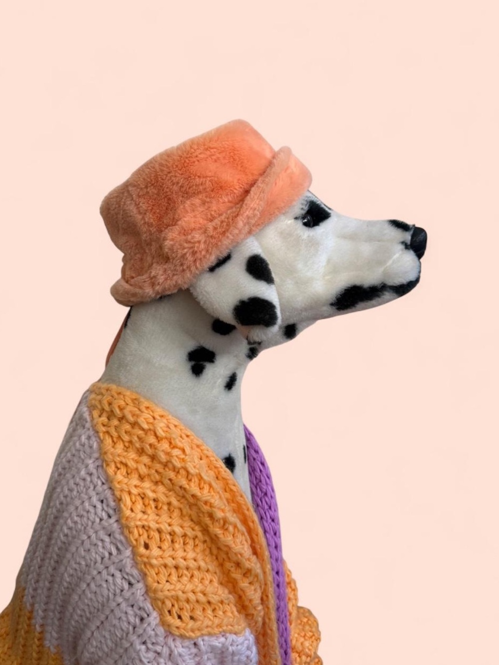 Y2K Style Pastel Sorbet Orange Super Soft and Fuzzy Bucket Hat